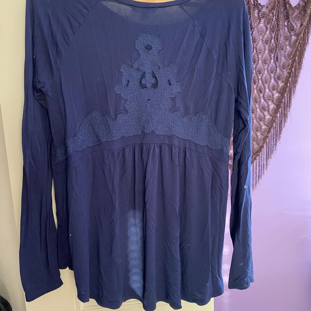knit blouse with back detail
